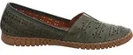 Gemini Damen Slipper Leder Mokassin mit Lochmuster und Wechselsohle 336380-02,