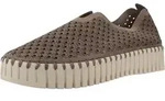 ILSE JACOBSEN Modell TULIP3373 Perforierte Damen Slip-On Schuhe in Grau - Grau...