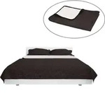 vidaXL Zweiseitige Tagesdecke Gesteppt 220 x 240 cm Creme und Braun - Creme