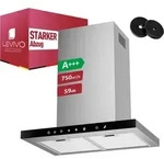 LEVIVO A+++ Dunstabzugshaube 60cm Umluft & Abluft mit 750 m3/h Luftleistung,