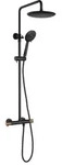 Sapho Solaria Duschs&auml;ule mit Thermostat-Armatur, Schwarz/Kupfer matt