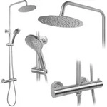 Rea Duschgarnitur mit Thermostat VINCENT NICKEL BRUSH INOX