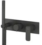 Sapho SPY Unterputz-Duscharmatur/Wannenarmatur mit Handbrause, 3 Wege, schwarz...