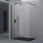 doporro Luxus Duschwand f&uuml;r Dusche Duschabtrennung 140x200cm Schwarz Walk-In...