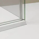 Eckdusche mit Schiebet&uuml;r NT806 FLEX - Nano Klarglas - Glasst&auml;rke w&auml;hlbar,...