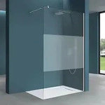 Mai & Mai 150x200cm 8mm Teilsatiniert Walk-In Duschwand Duschabtrennung Stabilisator