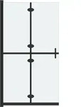 vidaXL Faltbare begehbare Duschwand ESG-Glas mattiert 120x190 cm - Transparent