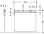 HEWI 801.52.10039 33 Duschspritzschutz Ser 801