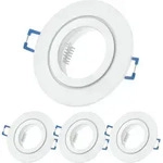 Sweet LED Einbaustrahler Bad IP44 Deckenspots wei&szlig; Aluminium GU10 4er
