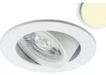 ISOLED LED Einbauleuchte Slim68 MiniAMP wei&szlig;, rund, 8W, 24V DC, warmwei&szlig;,...