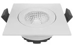 DILED LED Einbauleuchte 6 W &ndash; eckig, dimmbar, 230 V, &Oslash;68 mm, 2700 K / 3000 K /