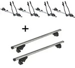 4x Fahrradtr&auml;ger SAGITTAR + Dachtr&auml;ger/Relingtr&auml;ger VDP LION1 kompatibel mit...