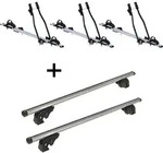 3x Fahrradtr&auml;ger SAGITTAR + Dachtr&auml;ger/Relingtr&auml;ger VDP LION1 kompatibel mit...