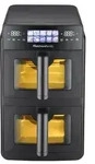 Melchioni Hei&szlig;luftfritteuse 10L Doppelkorb 2600W Dual Zone Display - Schwarz