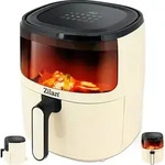 Zilan Hei&szlig;luftfritteuse 5 Liter 4 in 1 Mini Backofen Grillen Backen D&ouml;rren