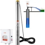 VEVOR Tiefbrunnen-Tauchpumpe, 2200 W, 230 V, 9,8 m3/h Durchfluss, 144 m...