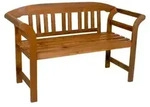 Eukalyptus Bank SAN JOSE 2-Sitzer - 130 x 82 x 45 cm - Holz Garten Parkbank