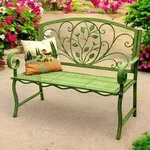DanDiBo Gartenbank Wetterfest 2 Sitzer Metall Gr&uuml;n 110 cm 96593 Sitzbank Eisen...