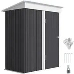 Outsunny Metall Ger&auml;tehaus 1,36m2 161 x 95 x 181cm Ger&auml;teschuppen mit...