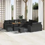 vidaXL Gartensofa-set 13 pcs Schwarz Poly-Rattan - Schwarz