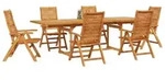 vidaXL Garten Essgruppe 7 pcs Braun Massivholz Akazie - Braun