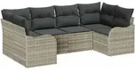 vidaXL Gartensofa-set Hellgrau Poly-Rattan - Hellgrau