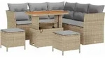vidaXL Gartensofa-set 8 pcs Beige Poly-Rattan - Beige