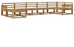 vidaXL Outdoor-Sofagarnitur 7 pcs Natur Massivholz Akazie - Braun