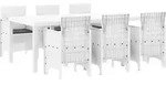 vidaXL Garten Essgruppe 7 pcs Wei&szlig; Polypropylen - Wei&szlig;