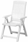 Progarden Klappsessel Tampa mit Auflage 4er Set wei&szlig; / taupe - Wei&szlig;/Taupe