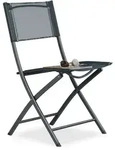 Relaxdays Klappstuhl Balkon, Metall, Kunststoff, Gartenstuhl, HxBxT: 87 x 46 x 48 cm,