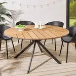 riess-ambiente Runder Outdoor Gartentisch DESIGNO 120cm natur Holz-Design...