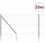 vidaXL Schwei&szlig;drahtzaun mit Spikes 25 x 1,4 m (B x H) - Grau