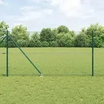 vidaXL Schwei&szlig;drahtzaun mit Spikes 50 x 1,4 m (B x H) - Gr&uuml;n