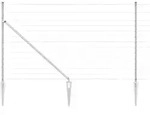 vidaXL Schwei&szlig;drahtzaun mit Spikes 25 x 1,4 m (B x H) - Silber
