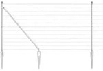 vidaXL Schwei&szlig;drahtzaun mit Spikes 10 x 0,8 m (B x H) - Silber
