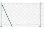 vidaXL Geschwei&szlig;ter Drahtzaun mit Betonfundament 10 x 1,6 m (B x H) - Gr&uuml;n