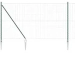 vidaXL Schwei&szlig;drahtzaun mit Spikes 10 x 1,5 m (B x H) - Gr&uuml;n