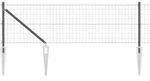 vidaXL Schwei&szlig;drahtzaun mit Spikes 50 x 0,4 m (B x H) - Grau