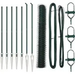 vidaXL Schwei&szlig;drahtzaun mit Spikes 10 x 1 m (B x H) - Gr&uuml;n