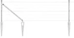 vidaXL Schwei&szlig;drahtzaun mit Spikes 25 x 0,4 m (B x H) - Silber