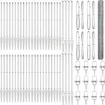 vidaXL Schwei&szlig;drahtzaun mit Spikes 100 x 1,6 m (B x H) - Silber