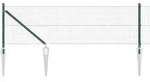 vidaXL Schwei&szlig;drahtzaun mit Spikes 10 x 0,5 m (B x H) - Gr&uuml;n