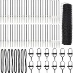 vidaXL Schwei&szlig;drahtzaun mit Spikes 100 x 1 m (B x H) - Grau