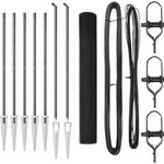 vidaXL Schwei&szlig;drahtzaun mit Spikes 10 x 1,4 m (B x H) - Grau