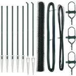 vidaXL Schwei&szlig;drahtzaun mit Spikes 10 x 1,6 m (B x H) - Gr&uuml;n