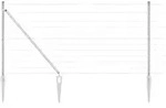 vidaXL Schwei&szlig;drahtzaun mit Spikes 50 x 1,2 m (B x H) - Silber