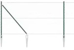 vidaXL Schwei&szlig;drahtzaun mit Spikes 50 x 1,2 m (B x H) - Gr&uuml;n