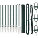vidaXL Schwei&szlig;drahtzaun mit Spikes 25 x 1,2 m (B x H) - Gr&uuml;n