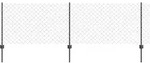 vidaXL Kettenzaun mit Pfosten 10 x 0,8 m (B x H) - Grau
